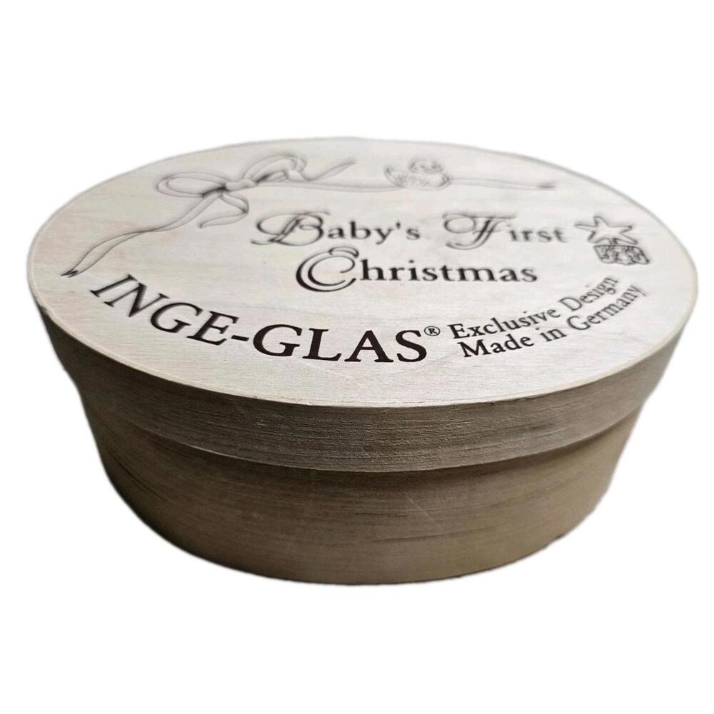 Baby's First Christmas Inge-Glas 3 Ornament Set in Gift Box - Picture 2 of 4